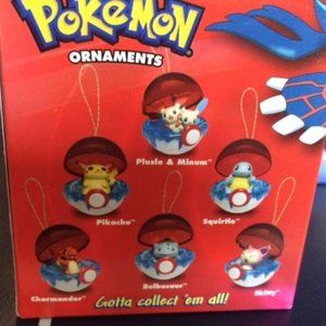 Pokemon Retired Edition 6 Ornaments-2005-NEW-Vintage Collectibles